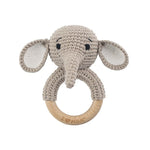 Hochet anneau Éléphant gris