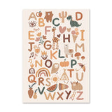 Affiche pour fille Peach Alphabet